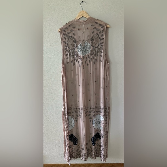Free People Stuck On You Embellished Midi Maxi Beaded Dress M Rare - Picture 5 of 13